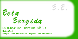 bela bergida business card